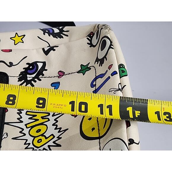 Betsey Johnson POW MEOW Backpack FAUX LEATHER 1980's Retro Comic Retired FLAW - Picture 13 of 15